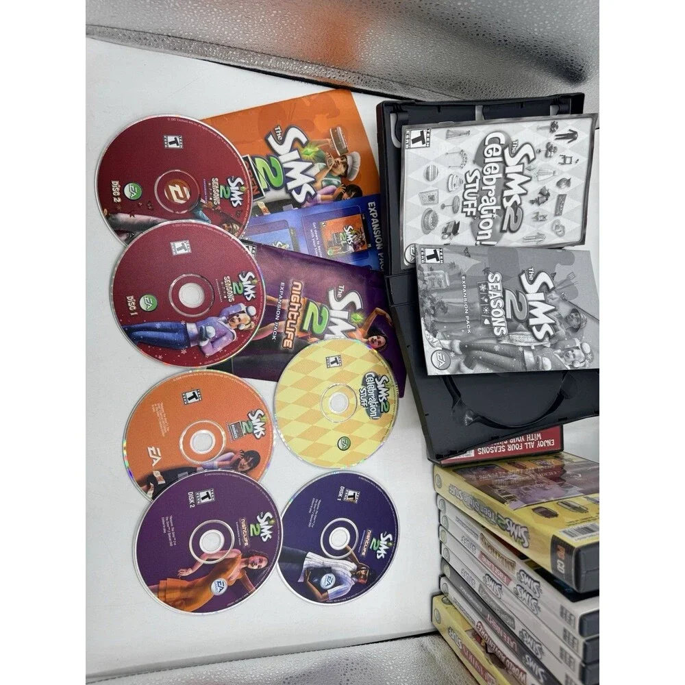 Lot Of 10 Sims 2 & 3 PC CD Win MAC Games : Seasons Late Night Loft Teen Stuff +
